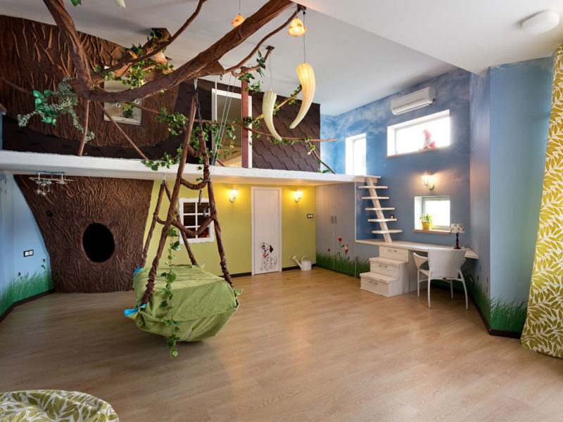 Детская комната в частном доме - 65 фото красивого дизайна в современном стиле