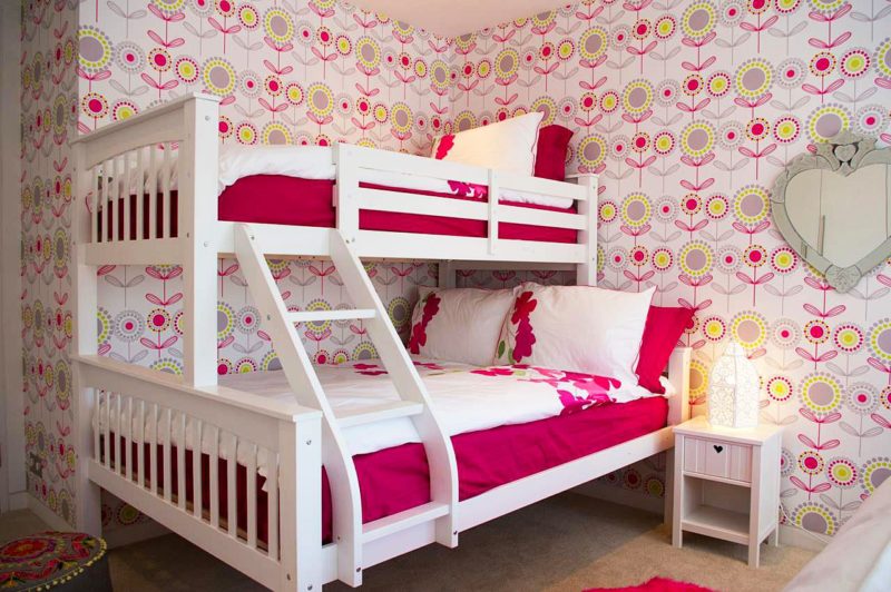 Фотографии интерьера детской комнаты с двухъярусной кроватью