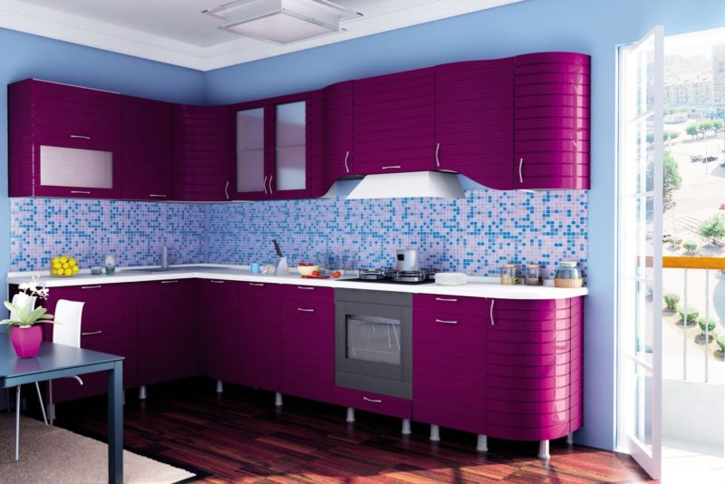 Фиолетовые Кухни